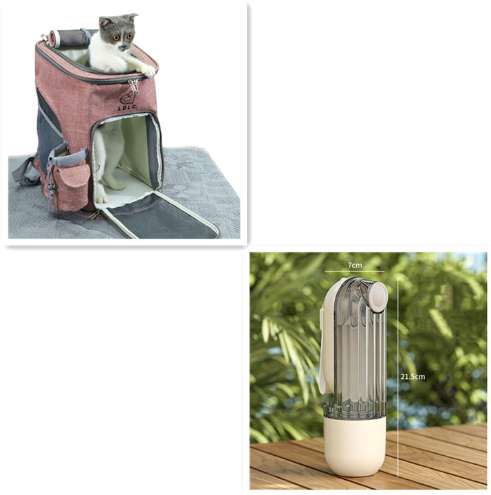 Gourde 2-en-1 Portable pour Animaux – Distributeur d’Eau & Nourriture