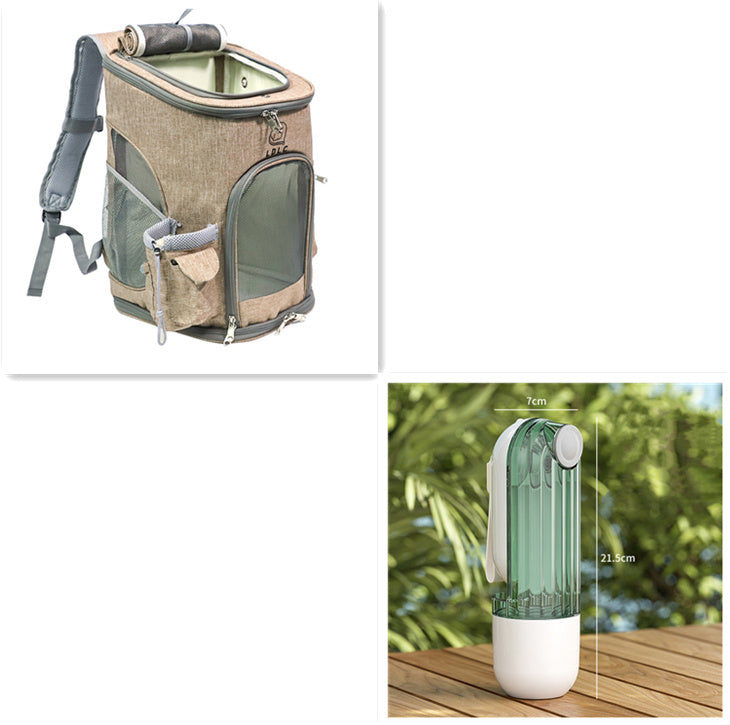 Gourde 2-en-1 Portable pour Animaux – Distributeur d’Eau & Nourriture