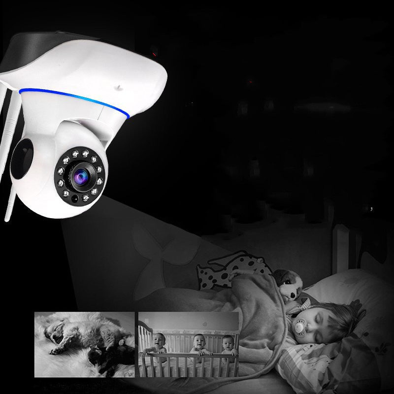 Caméra de Surveillance Sans Fil – 1080P HD, Vision Nocturne Infrarouge & Contrôle à Distance