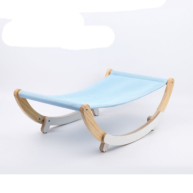 Hamac Rocking en Bois Massif pour Chat – Lit Bascule 2 en 1