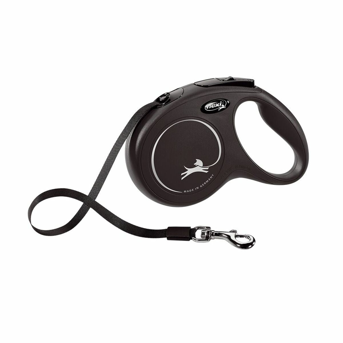 Dog Lead Flexi New Classic 8m Black Size L-0