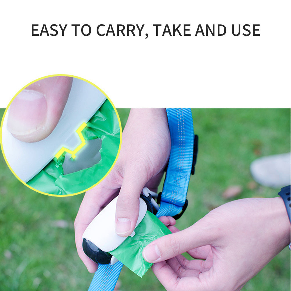 Distributeur de Sacs à Crottes pour Chien – Capsule Spatiale avec Attache à Laisse