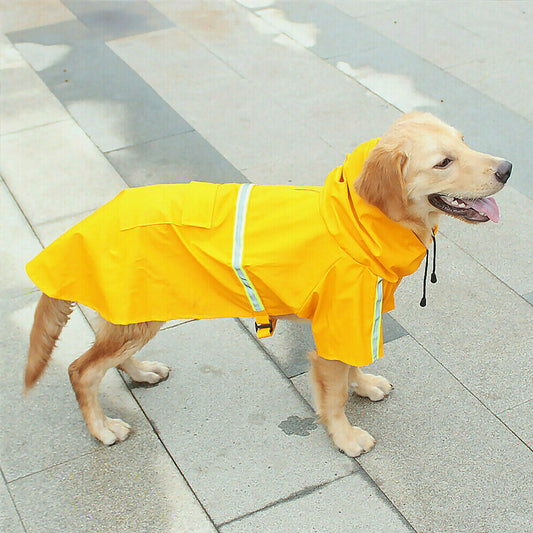 Imperméable pour Chien avec Capuche – Manteau de Pluie Étanche & Réfléchissant