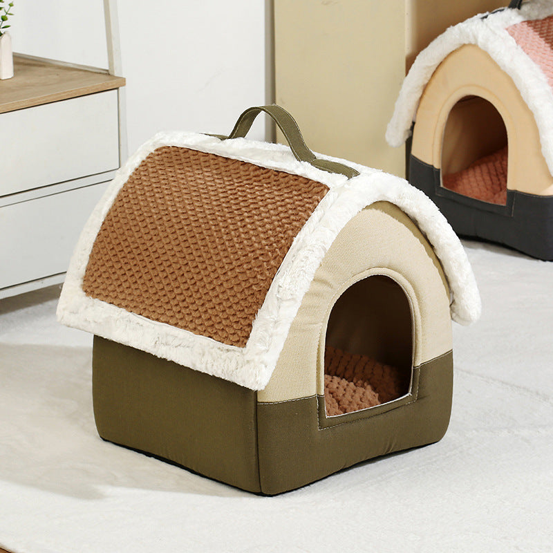 Maison Pliable d’Hiver pour Chiens & Chats – Nid Chaud et Pratique