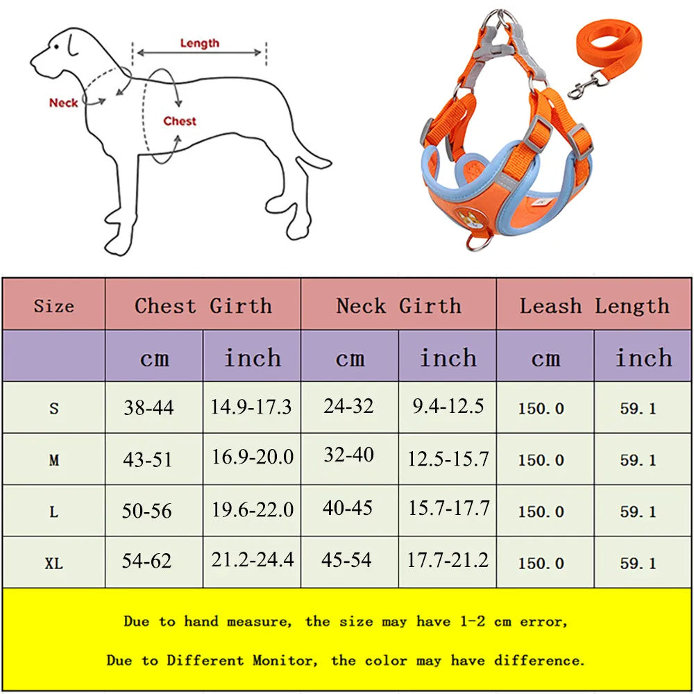 Harnais et Laisse Réglables pour Petit Chien & Chiot – Antitraction, Réfléchissant & Confortable