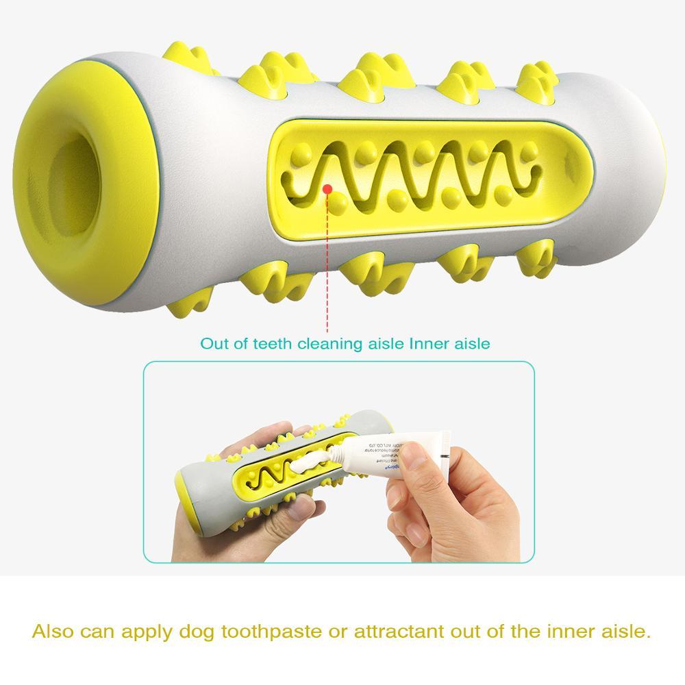 Jouet à Mâcher Résistant pour Chien – Brosse à Dents 360° avec Couinement | Anti-Destruction & Nettoyage Dentaire