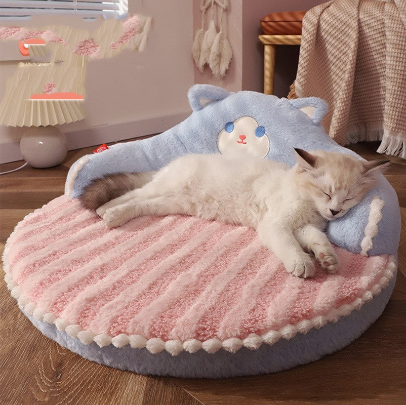 Nid d’Hiver Douillet pour Chats & Chiens – Modèle Ourson ou Chaton