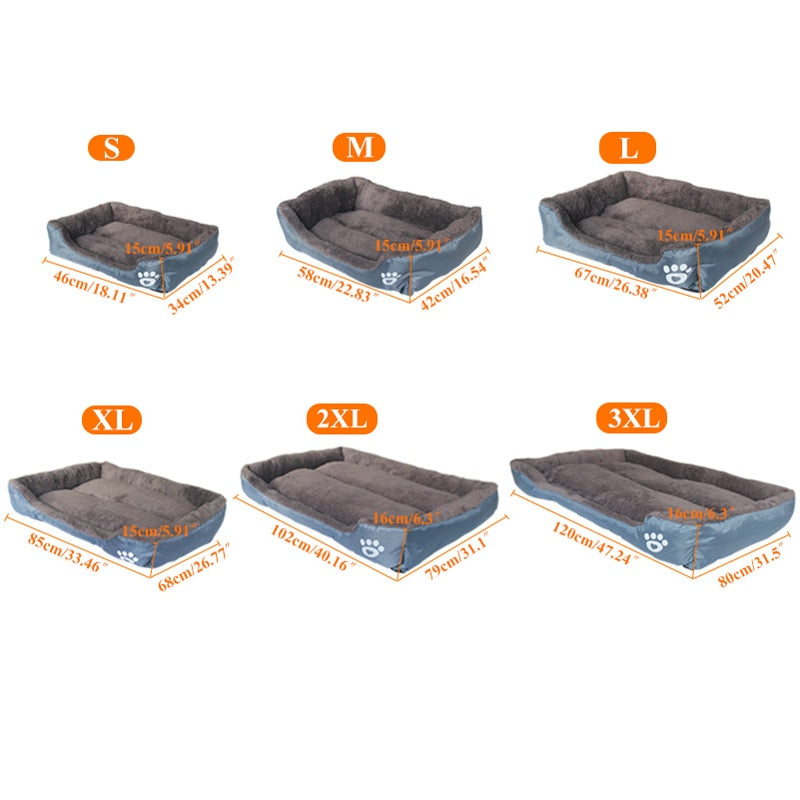 Lit Douillet en Forme de Patte – S à 3XL – 9 Couleurs