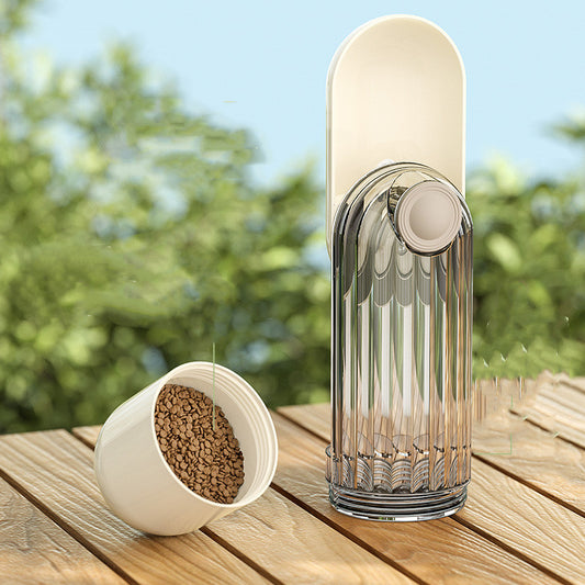 Gourde 2-en-1 Portable pour Animaux – Distributeur d’Eau & Nourriture