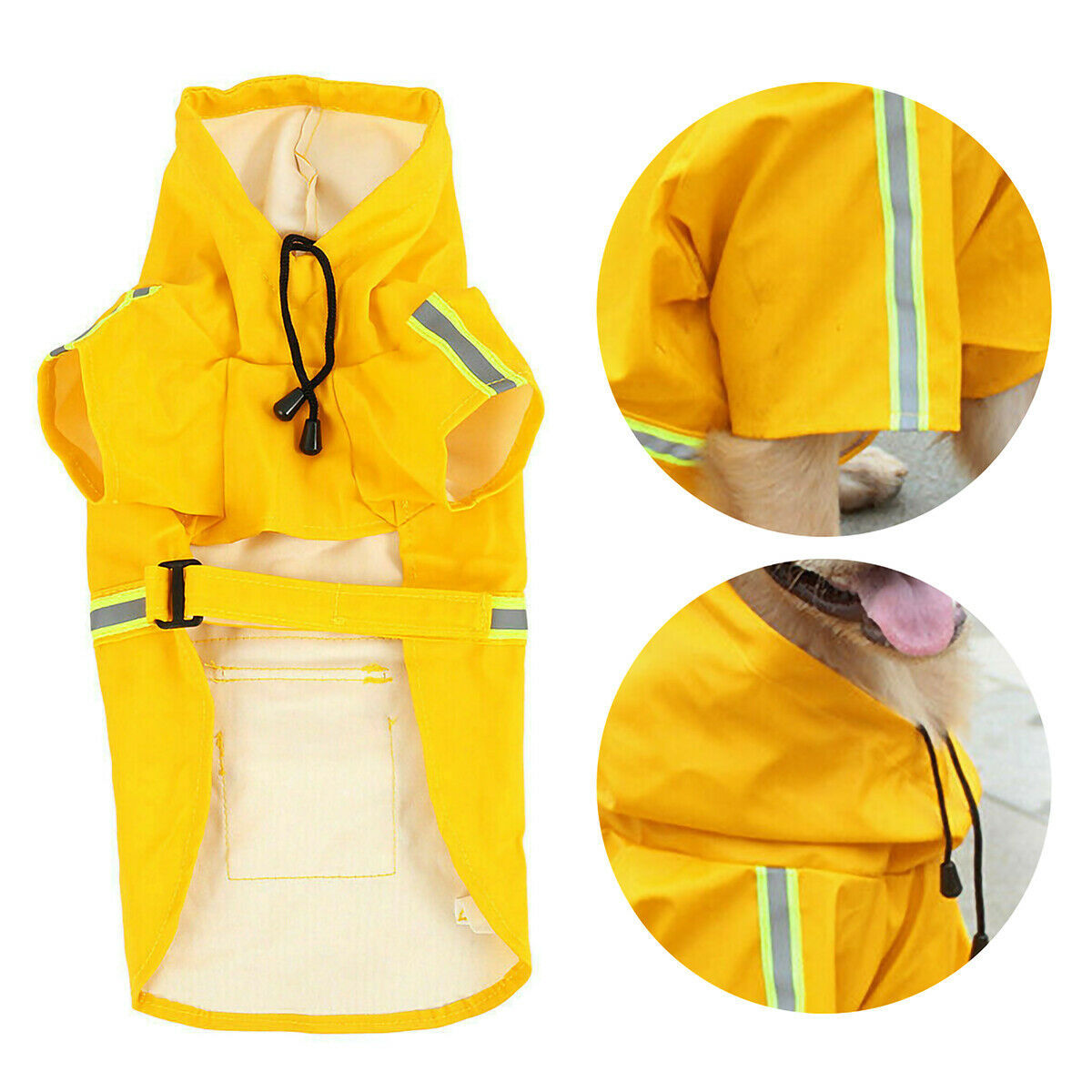 Imperméable pour Chien avec Capuche – Manteau de Pluie Étanche & Réfléchissant