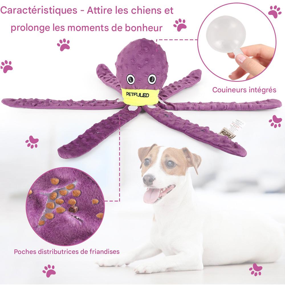 Jouet Snuffle Poulpe pour Chien – Puzzle Interactif & Distributeur de Friandises
