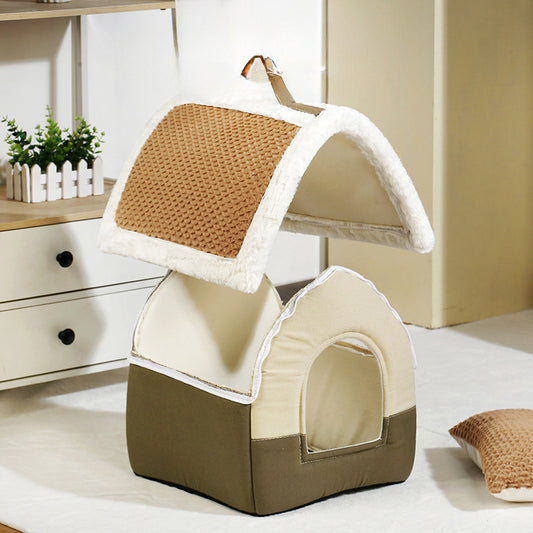 Maison Pliable d’Hiver pour Chiens & Chats – Nid Chaud et Pratique