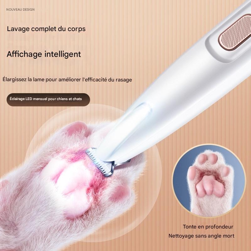 Tondeuse à Pattes pour Chiens & Chats avec Lumière LED – Étanche & Rechargeable