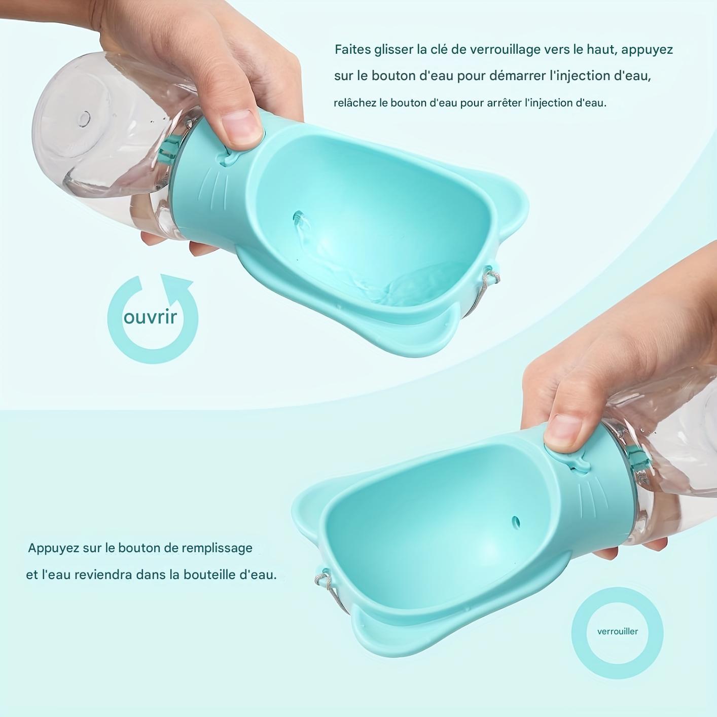 Gourde 2-en-1 pour Chien – Distributeur d’Eau & Nourriture Étanche Portable