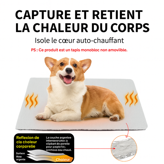 Cozy Self-Heating Pet Pad – Coussin Auto-Chauffant pour Chats & Chiens