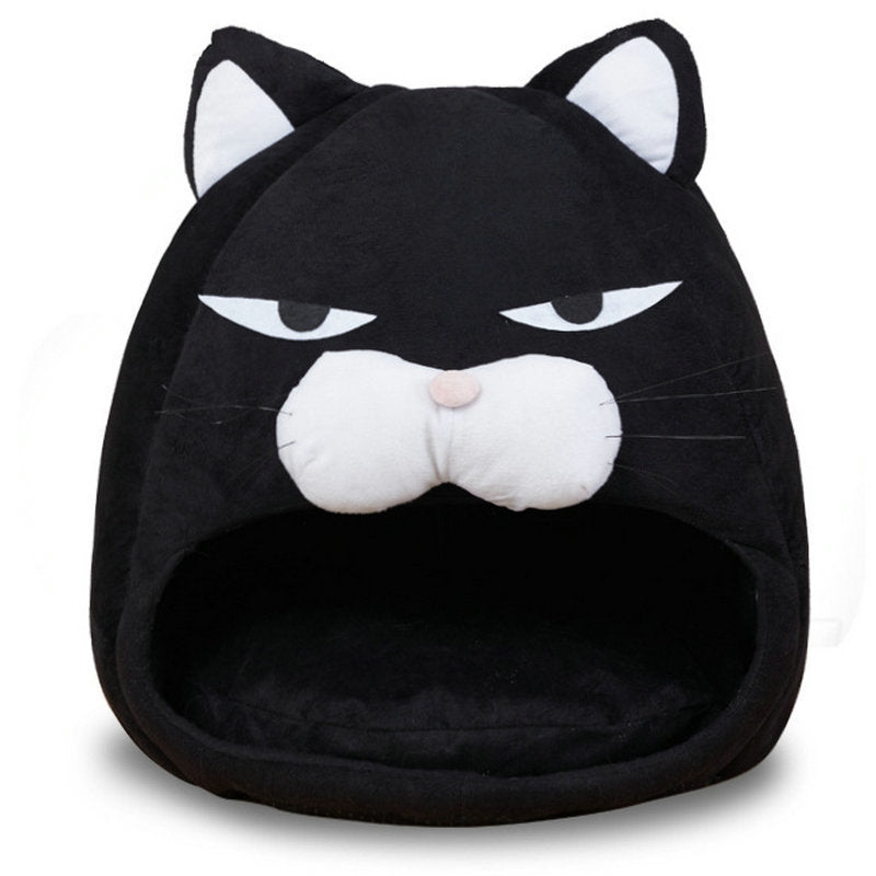 Maison Douillette Cartoon pour Chats & Chiots – Un Nid Chaleureux et Adorable