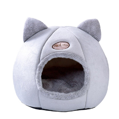 Maison Fermée en Forme de Tête de Chat – Nid Chaud & Apaisant