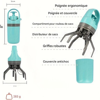 Ramasse-Crottes Portable pour Chien – Avec Distributeur de Sacs | Hygiénique & Léger