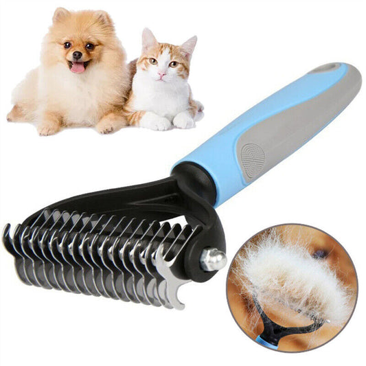 Brosse de Toilettage Double Face Chien & Chat – Anti-Nœuds & Réduction de Poils