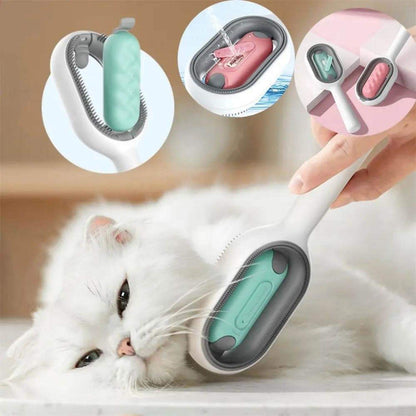 Brosse 4-en-1 pour Chat & Chien – Brosse avec Réservoir d’Eau & Peigne Anti-Poils