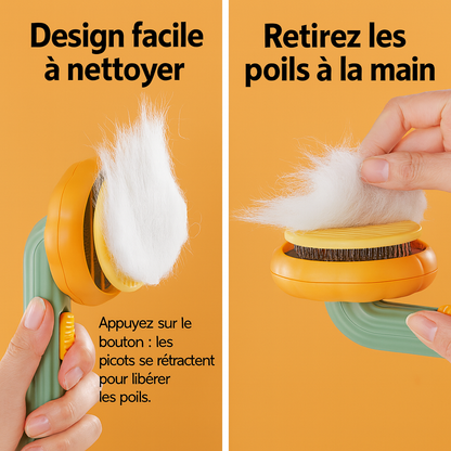 Pet Pumpkin Brush – Brosse Autonettoyante pour Chiens, Chats & Petits Animaux