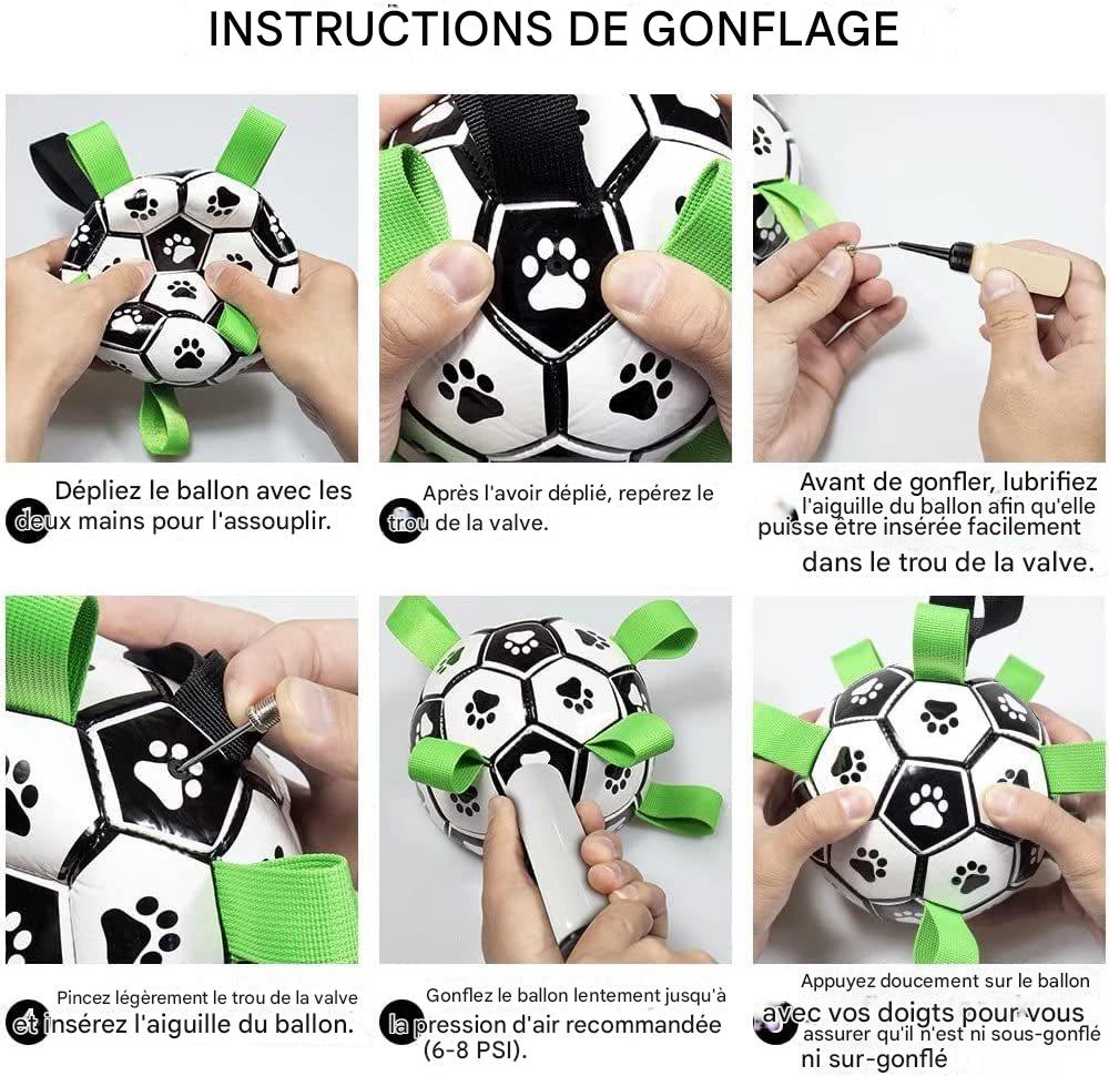 Jouet de Football Interactif pour Chiens – Ballon Gonflable Résistant & Flottant