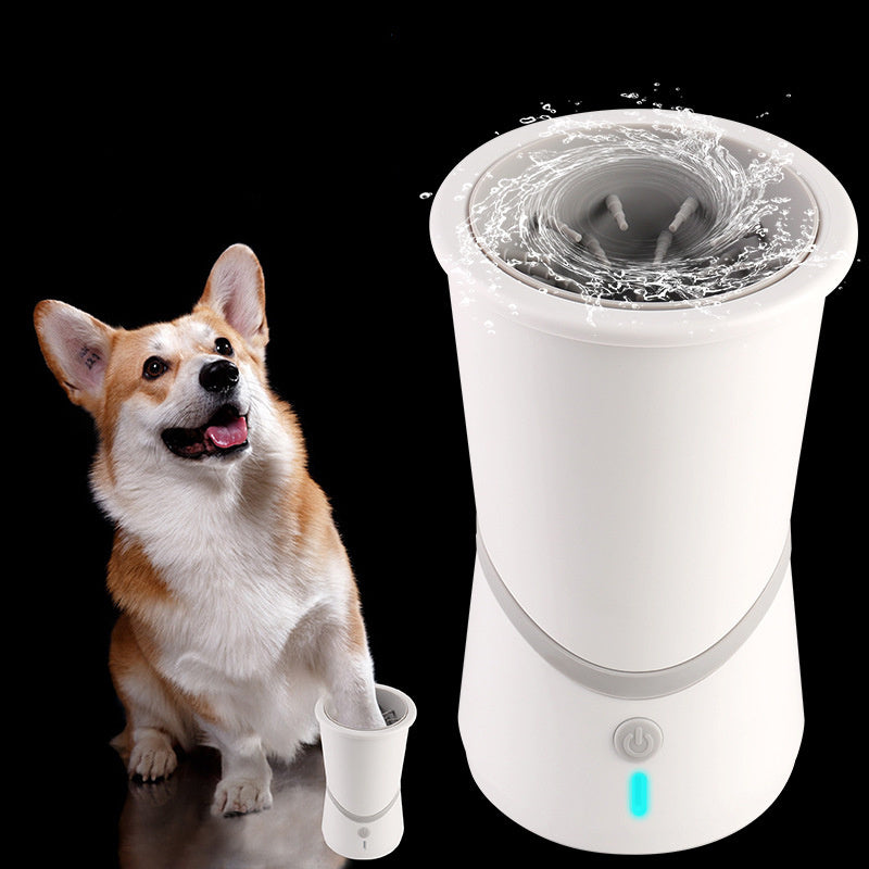 Lave-Pattes Électrique pour Chien & Chat – Nettoyage Rapide & Doux