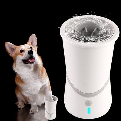 Lave-Pattes Électrique pour Chien & Chat – Nettoyage Rapide & Doux