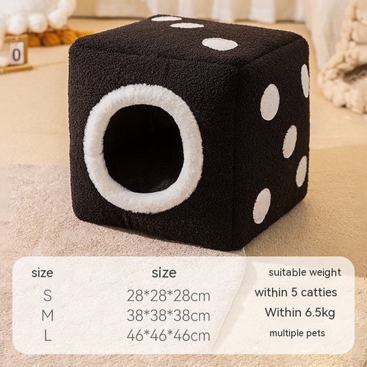 Maison d’Hiver Cocoon pour Chats & Chiens – Nid Chaud en Forme de Citrouille & Plus