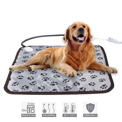 Tapis Chauffant Électrique pour Chien & Chat – Sécurité Anti-Morsure & Chaleur Réglable