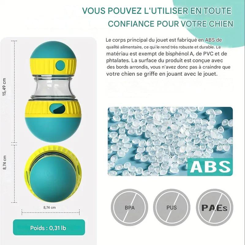 Jouet Distributeur de Friandises Ajustable pour Chien – Puzzle Interactif & Slow Feeder Anti-Ennui