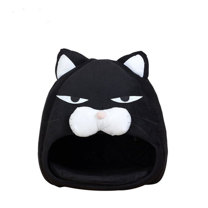 Maison Douillette Cartoon pour Chats & Chiots – Un Nid Chaleureux et Adorable