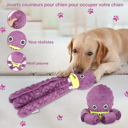 Jouet Snuffle Poulpe pour Chien – Puzzle Interactif & Distributeur de Friandises