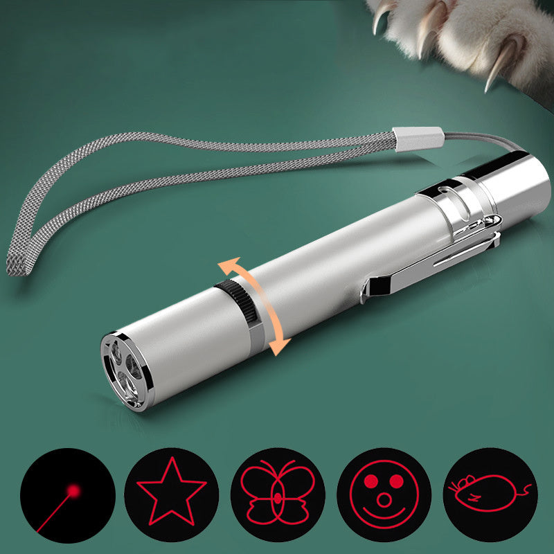 Laser Pointer Rechargeable pour Chats & Chiens – Jouet Interactif 5 Modes USB