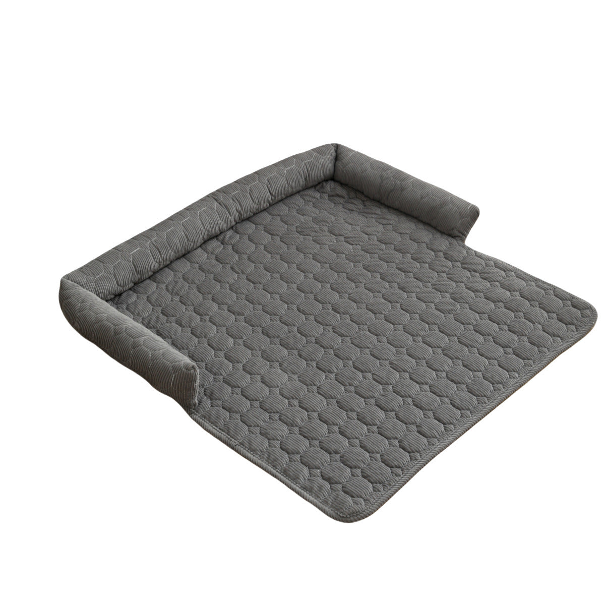 Tapis Douillet en Velours Côtelé avec Oreiller – Confort Ultime pour Chiens & Chats