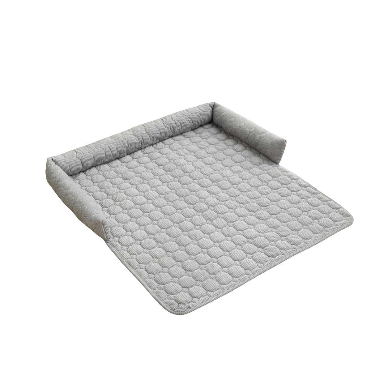 Tapis Douillet en Velours Côtelé avec Oreiller – Confort Ultime pour Chiens & Chats