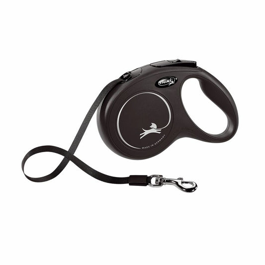 Dog Lead Flexi New Classic 8m Black Size L-0