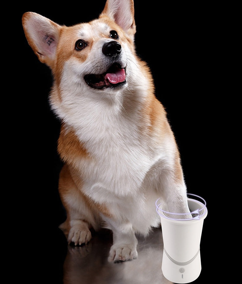 Lave-Pattes Électrique pour Chien & Chat – Nettoyage Rapide & Doux