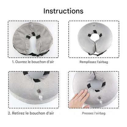 Collier Gonflable de Protection pour Chiens & Chats – Alternative Confortable à la Collerette Rigide