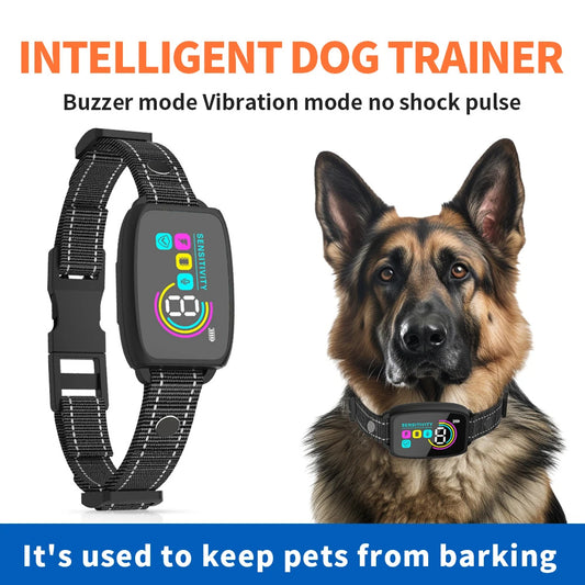 Collier Anti-Aboiement Intelligent pour Chien – Rechargeable, HD Display & Étanche IP67