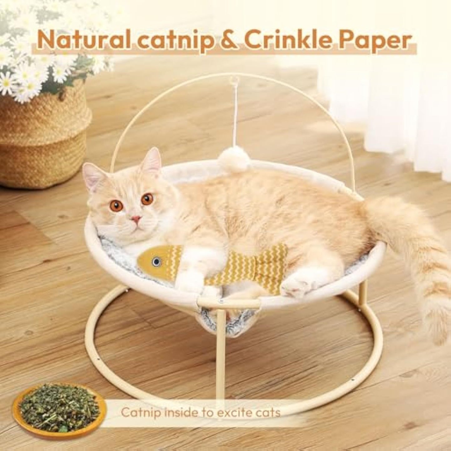 Jouets à l’Herbe à Chat – Set de 3 Poissons interactifs pour Chats & Chatons