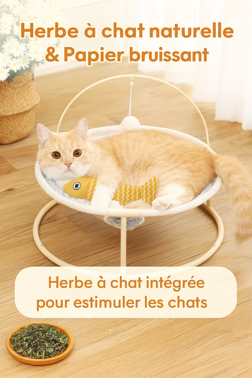 Jouets à l’Herbe à Chat – Set de 3 Poissons interactifs pour Chats & Chatons