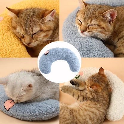 Petit Oreiller U-Shaped pour Chats et Chiens – Coussin de Sommeil Doux et Protecteur