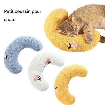 Petit Oreiller U-Shaped pour Chats et Chiens – Coussin de Sommeil Doux et Protecteur