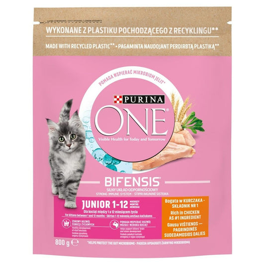 Cat food Purina One Bifensis Junior Chicken 800 g-0