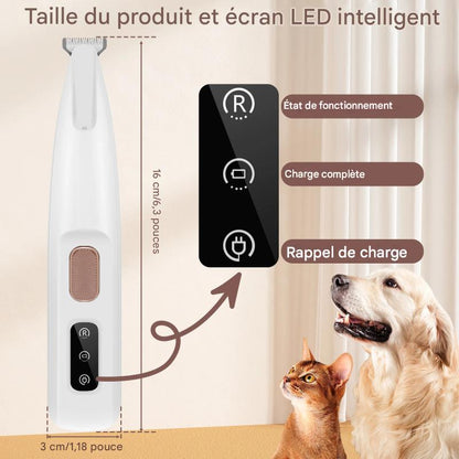 Tondeuse à Pattes pour Chiens & Chats avec Lumière LED – Étanche & Rechargeable