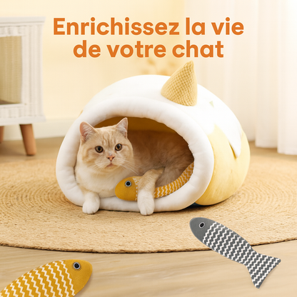 Jouets à l’Herbe à Chat – Set de 3 Poissons interactifs pour Chats & Chatons