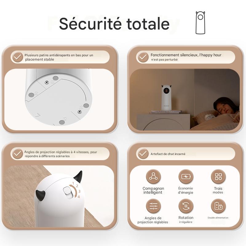 Jouet Interactif Automatique pour Chat – Teaser à Détection Infrarouge