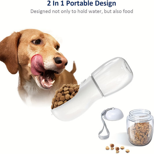Gourde 2-en-1 pour Chien – Distributeur d’Eau & Nourriture Étanche Portable