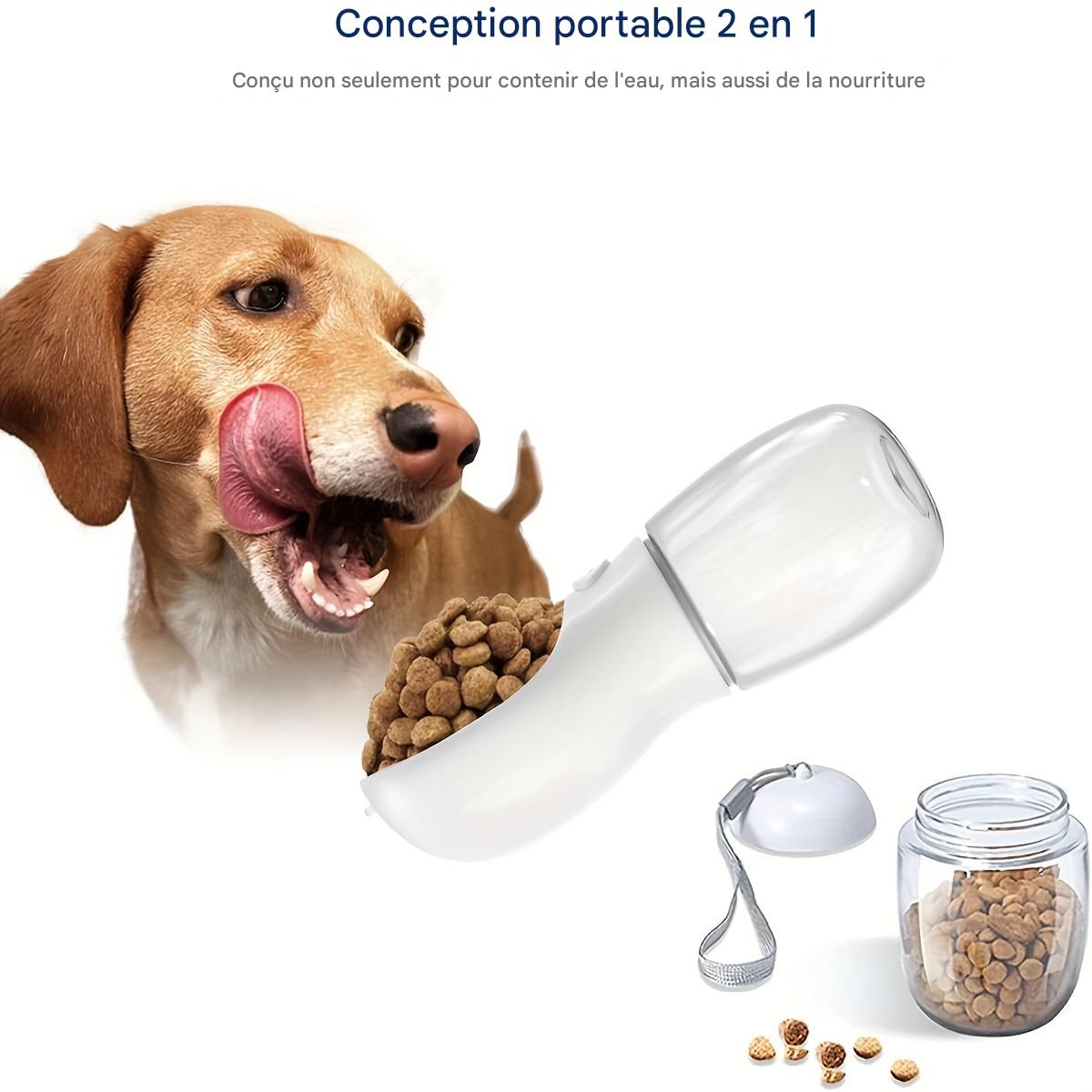 Gourde 2-en-1 pour Chien – Distributeur d’Eau & Nourriture Étanche Portable